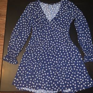 Long Sleeve Floral Cotton On Dress